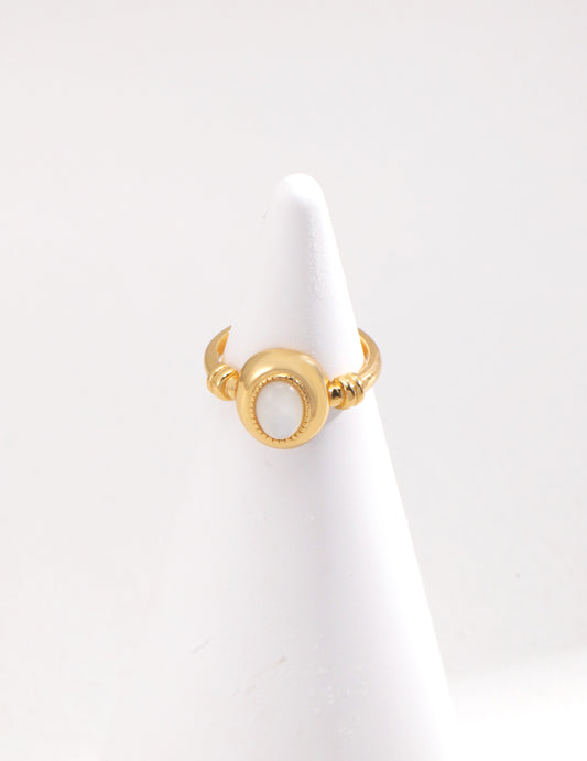 E0253 Sterling silver pearl ring