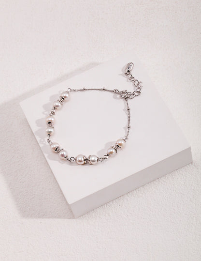 M0085 Sterling silver pearl bracelet