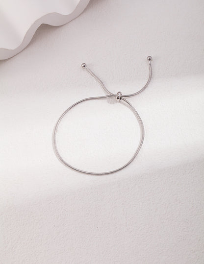 M089 Serling silver simple bracelet