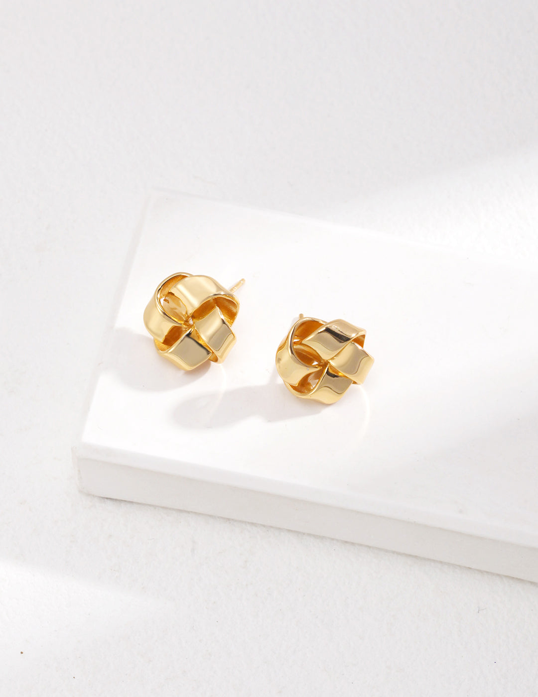 R01116 Shining Golden Shaped earrings