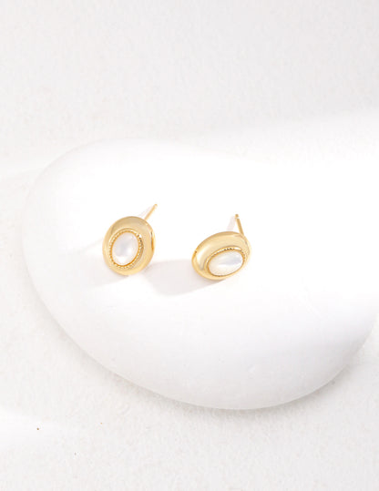 R01133 Sterling silver pearl earrings